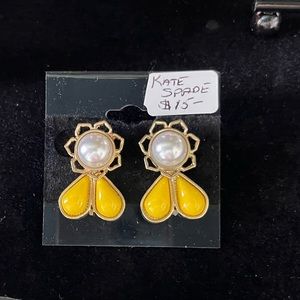 Kate Spade Yellow and Gold Earrings